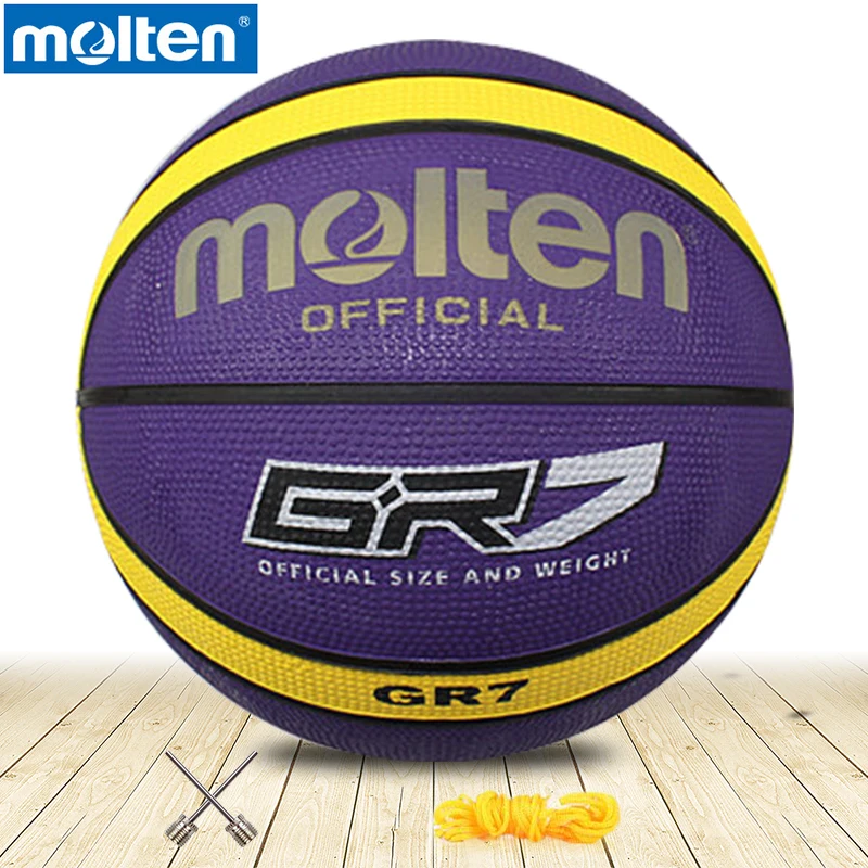 Оригинальный Molten Баскетбол мяч GR7 Высокое качество Подлинная расплавленный резиновая Материал официальный Size7 size6 бесплатно с Чистая сумка
