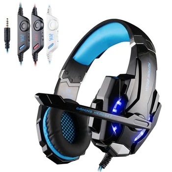 

EACH G9000 3.5mm Gaming Headphone 7.1 Surround Sound Computer Headset Game Earphone with Mic LED Light for PC PS4 Phones