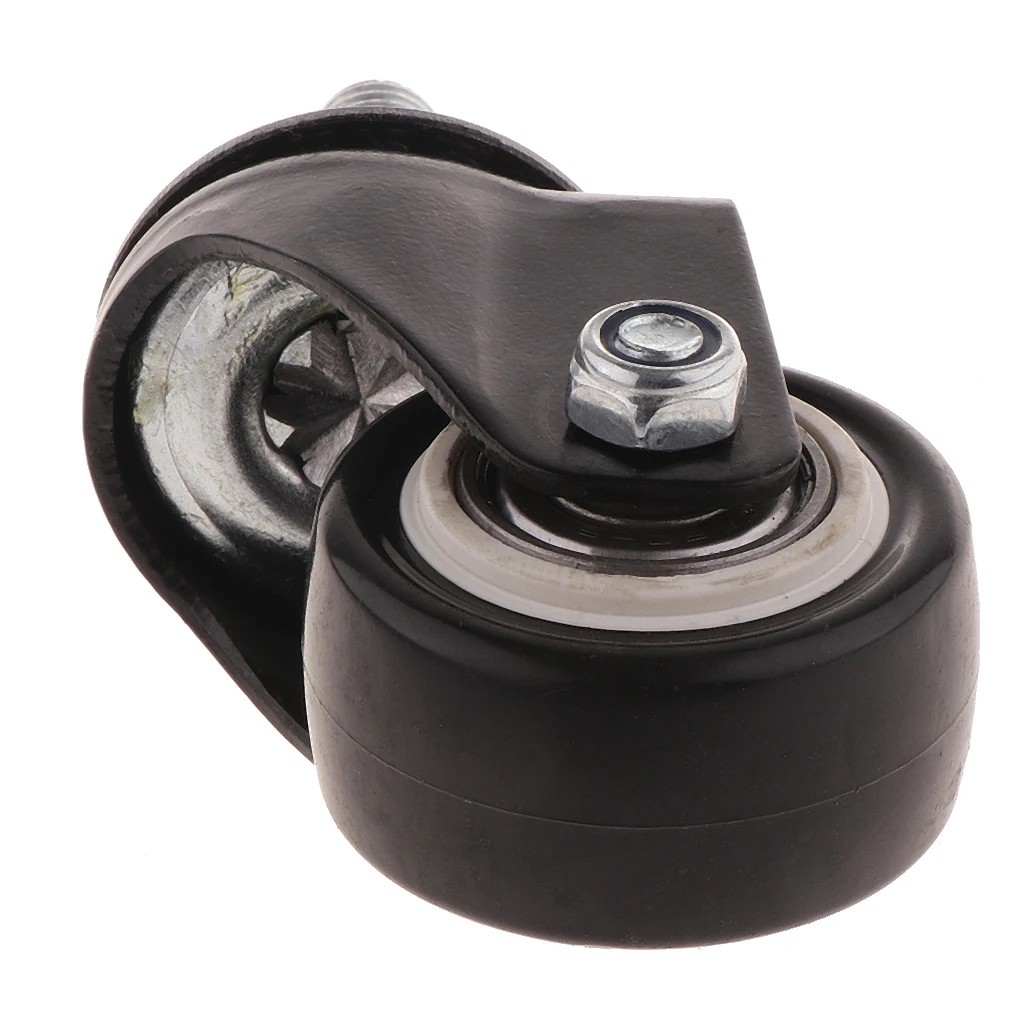 4PCS 1.5'' Mute Rubber Swivel Plate Caster Wheel M10 Universal Replacement