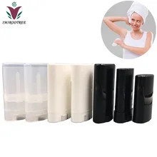 100 шт 15 мл 15 г пустые Овальные Плоские Бальзамы для губ трубы пластиковые твердые духи дезодорант палочки Контейнеры Макияж Губная помада трубки с крышками