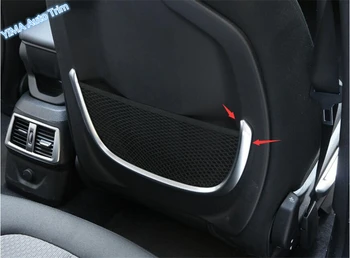 

Lapetus Auto Styling Rear Seat Back Storage Bag Net Shape U Strip Cover Trim 2 Piece Matte Fit For BMW X2 F39 2018 2019 2020 ABS