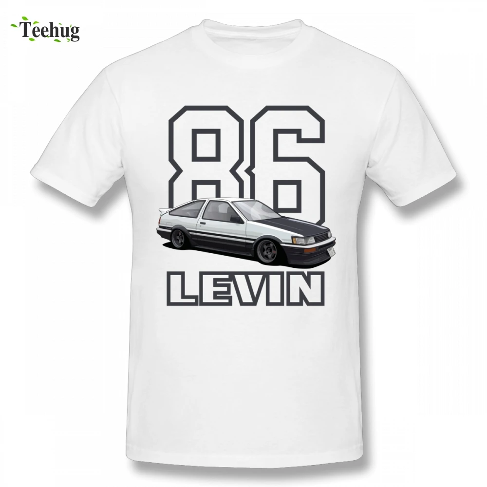 Футболка для Toyota Corolla AE86 LEVIN Мужская футболка аниме Initial D Fujiwara Tofu с круглым вырезом