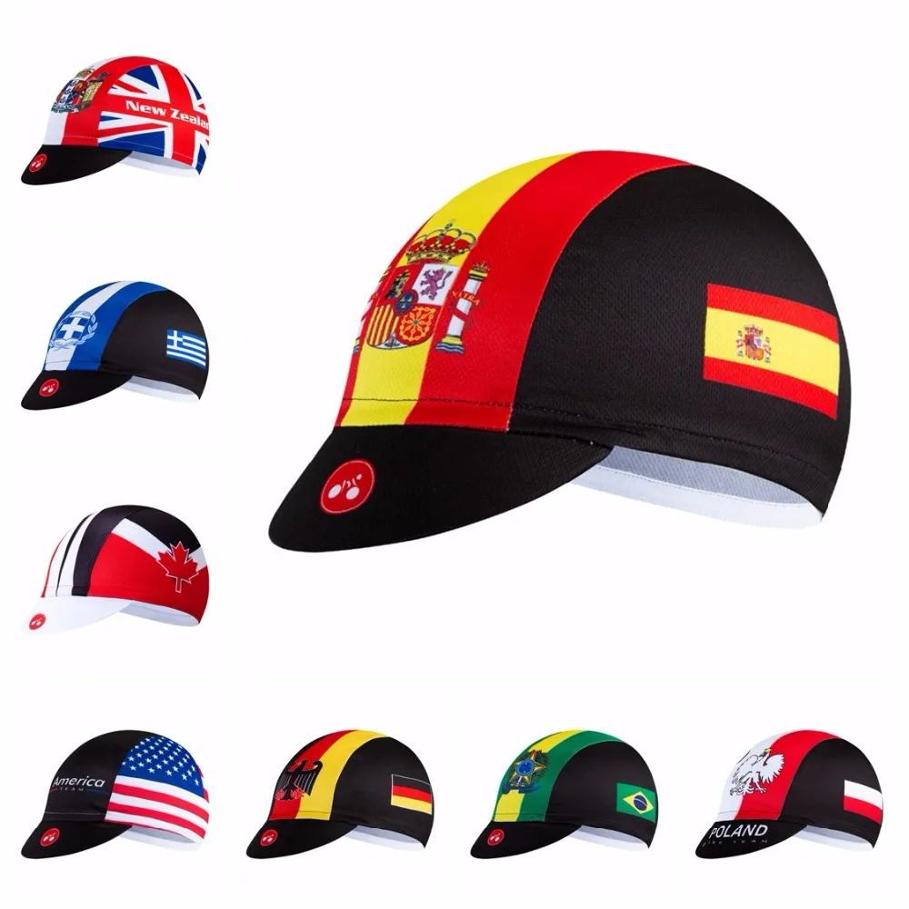 

2019 Spain Bike Hat Cycling Cap Women Men Bicycle bandana hats Ciclismo Sun UV Hat MTB Team Pro Headband Headwear cap USA Uk