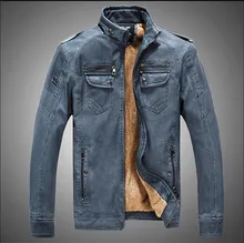 High quality men’s leather jackets Spring autumn Slim Stand Collar Casual leather jackets and coats Man Senior leather clothing