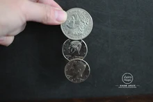 1 pc Magnetische Kupfer Morgan Dollar/Halb dollar Münzen Magier Zubehör Close Up Street Illusionen Requisiten Zaubertricks spielzeug