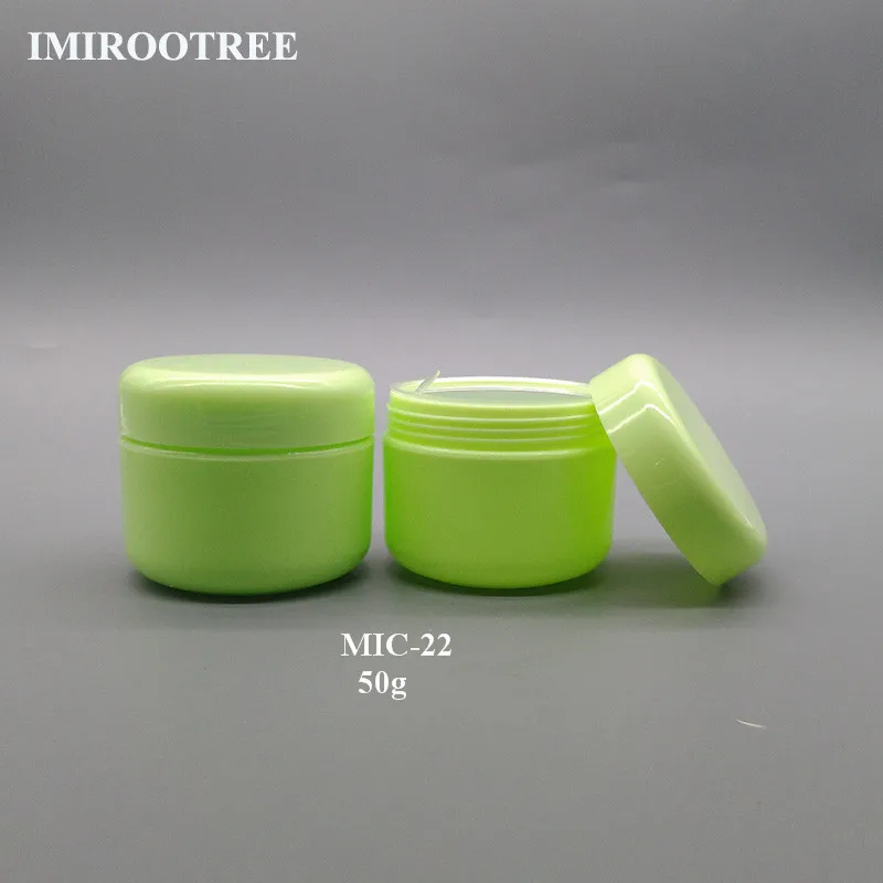 

Free shipping 12pcs 50g PP Plastic Cosmetic Jar with Lids, Plastic Sample Container Face Cream Pot