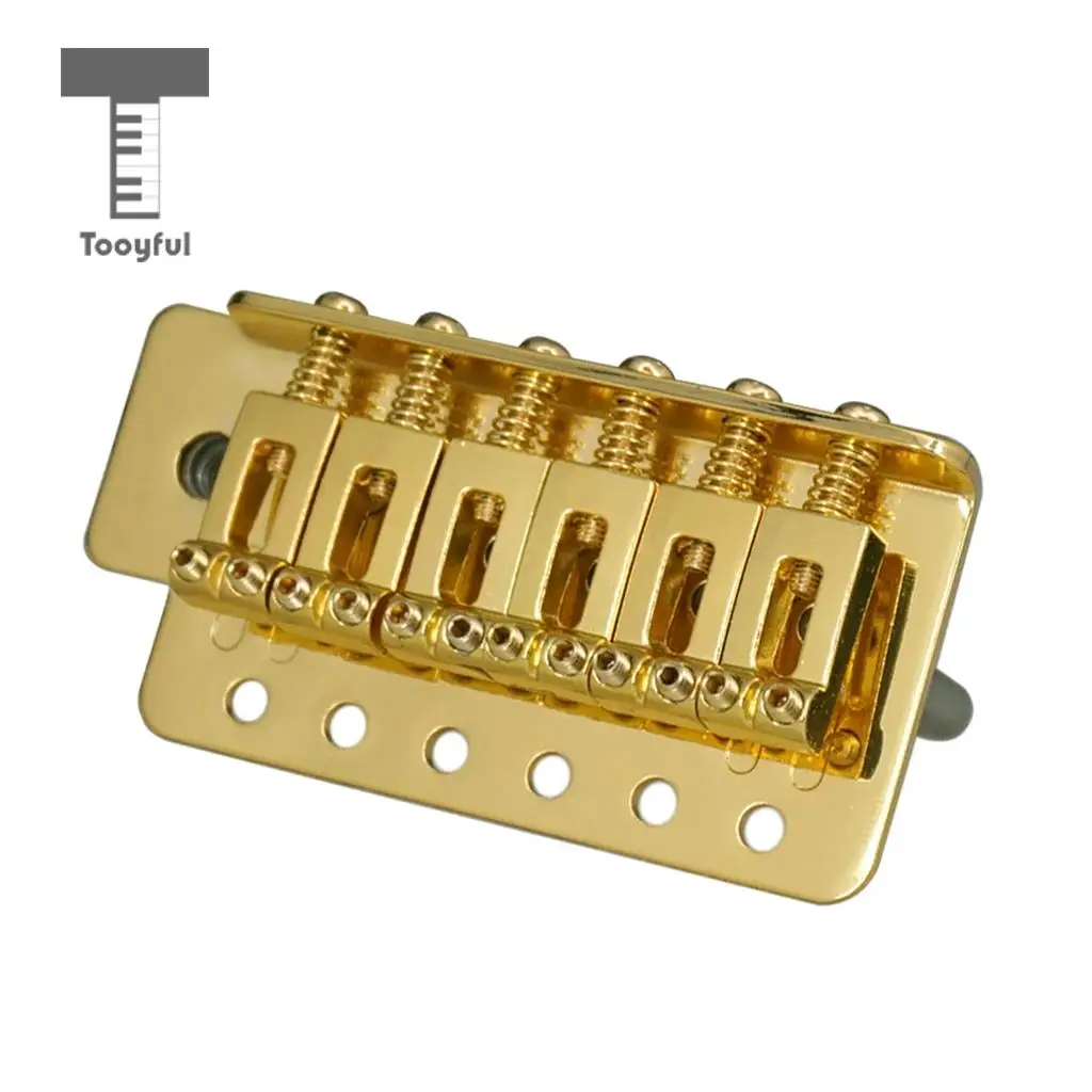 Tooyful 1 Set 6 String Guitar Tremolo Bridge with Whammy Bar Hook Wrench Screws for Strat ST Electric Guitar Parts