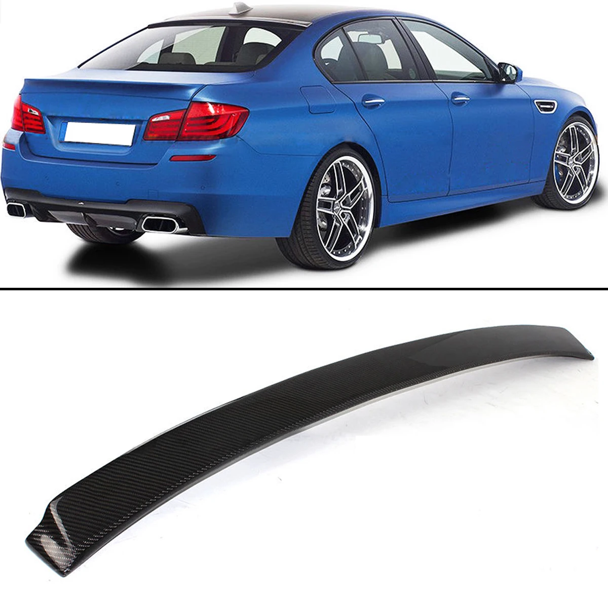 Real Carbon Fiber Sport Rear Roof Window Spoiler wing Lid Spoiler for