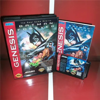 

Batman Forever US Cover with box and manual For Sega Megadrive Genesis Video Game Console 16 bit MD card