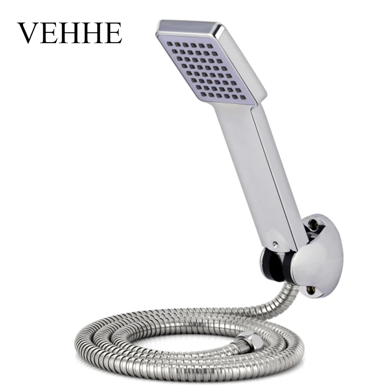 

VEHHE Square Chrome Abs Plastic Shower Heads Water Saving Shower Head Set Bath Shower Set Rainfall Shower Nozzle Set