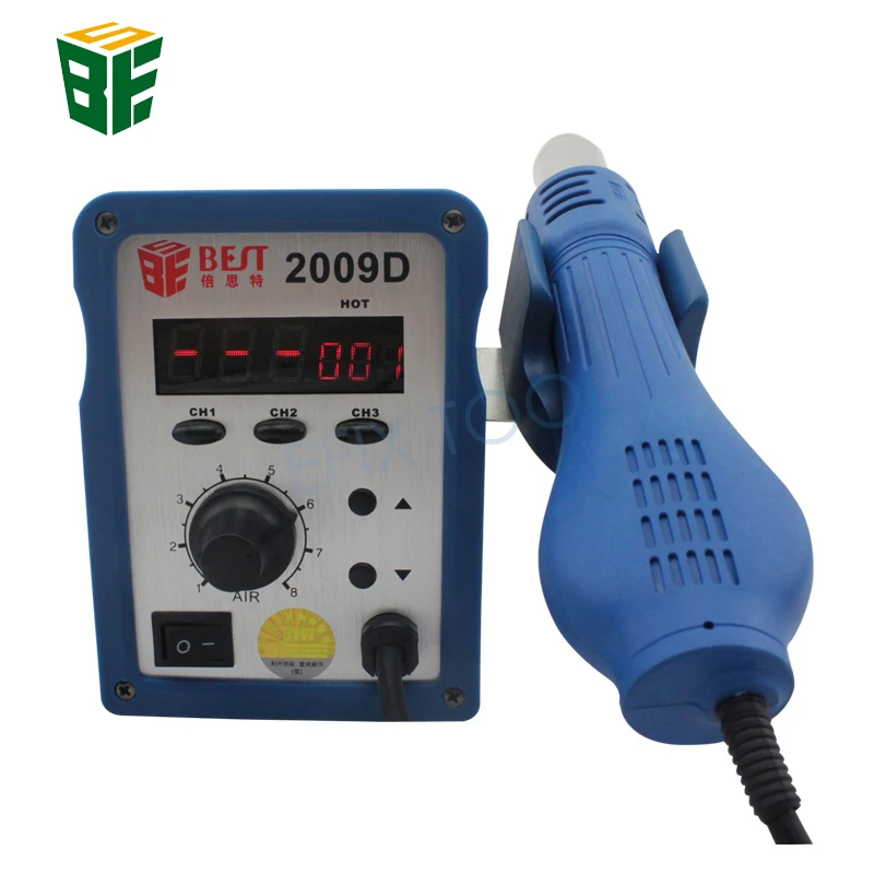 

LED Digital Display Lead Screw Type Hot Air Gun Rework Desoldering Station Temperature Adjustable Heat Gun BST-2009D