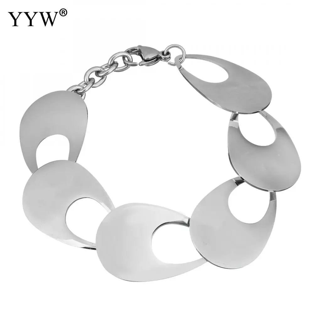 Каплевидные браслеты из нержавеющей стали для женщин цвет Новые панк женские браслеты для вечеринок браслеты украшение браслет feminina