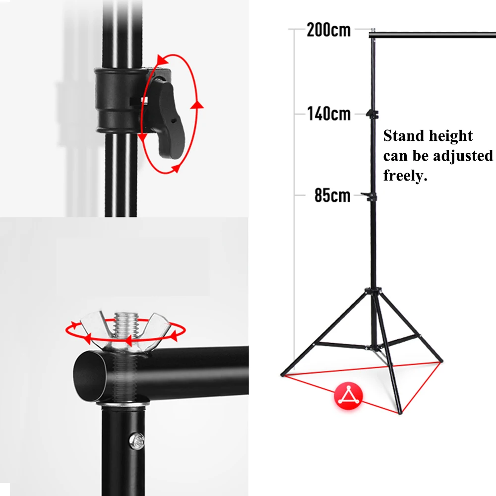 Allenjoy 2X2M/6 5 * 6.5ft фото Фон Стенд Комплект фоновая система поддержки для видео студия