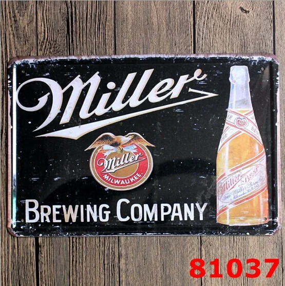 

Metal Tin Sign Art Miller Brewing Company Alcohol Beer Bar Ad 20x30CM