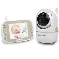 HelloBaby 3,2 дюймов HB65 видео детский монитор с дистанционной камерой Pan-Tilt-Zoom, двухсторонняя система заднего вида, ночной фотосъемка