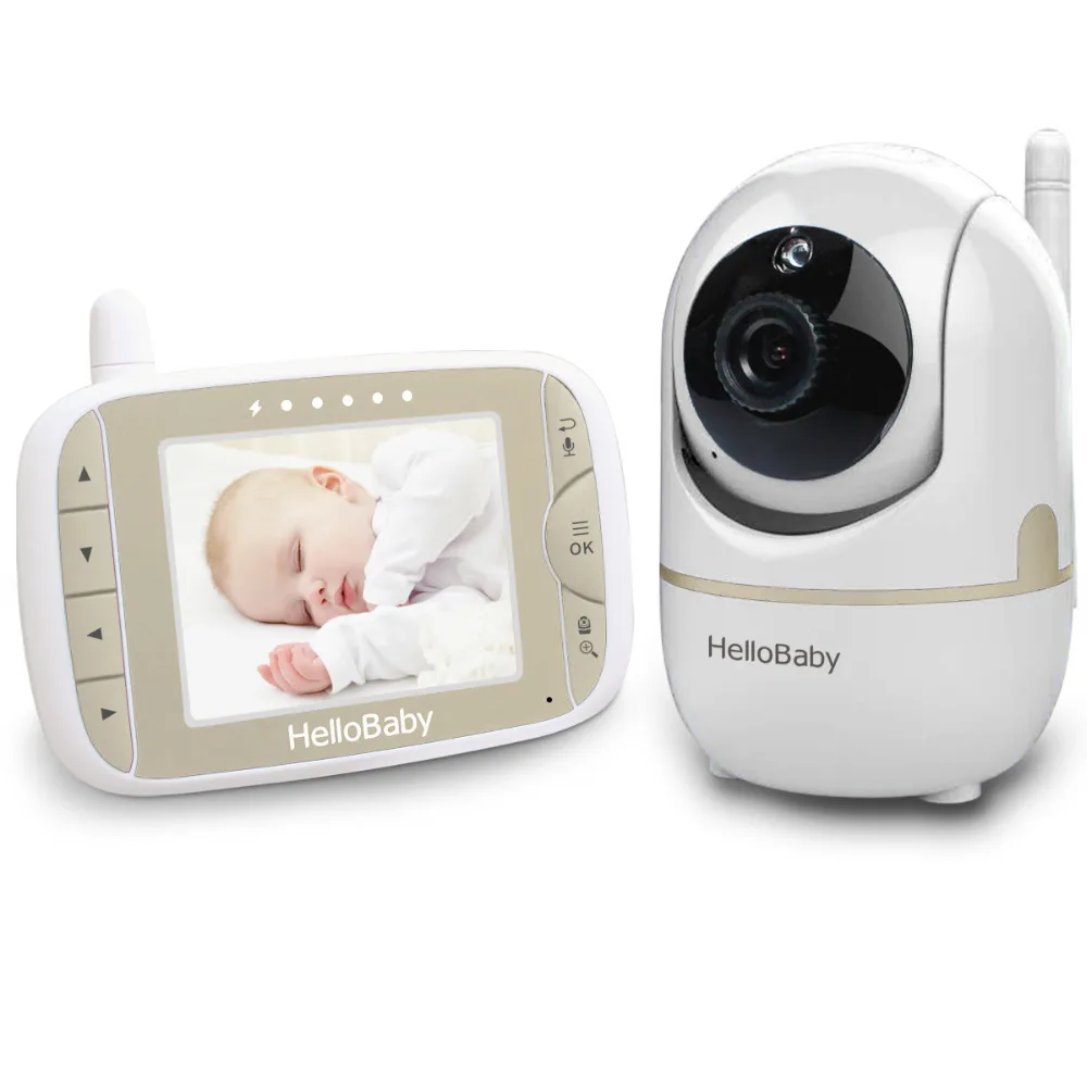  HelloBaby 3.2 Inch HB65 Baby Video Monitor with Remote Camera Pan-Tilt-Zoom Two Way back system Nig
