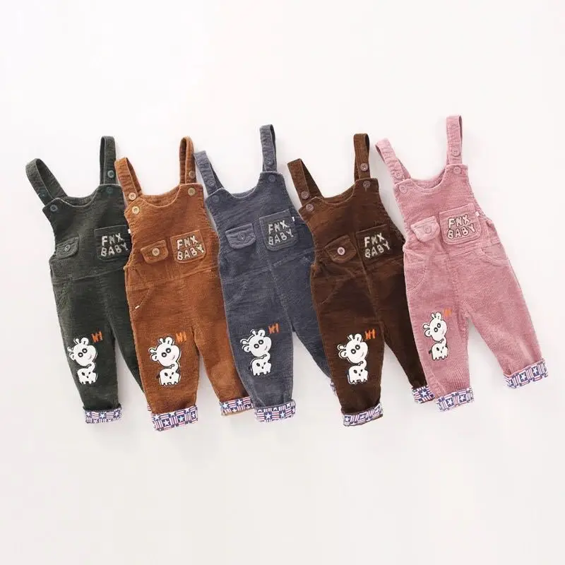 

Corduroy Cartoon Giraffe Baby Girls Boys Jumpsuit Strap Ropa Romper Children Sleeveless Long Bib Pants Bebes Coveralls Romper