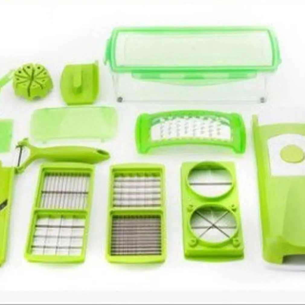 

12pcs Kitchen Multi-function Chopper Cutter Vegetable Slicer Carrot Grater Potato Fruit Peeler Cutter Kitchen Tool