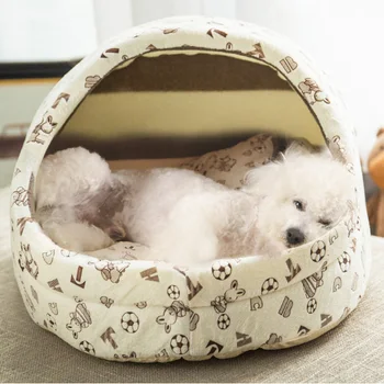 

Small Dog Soft Bed House for Cat Dog Lounger Basket Mattress Mat Kennel Cotton Fiber Pet Cushion Puppy Warm House For Cat Dog