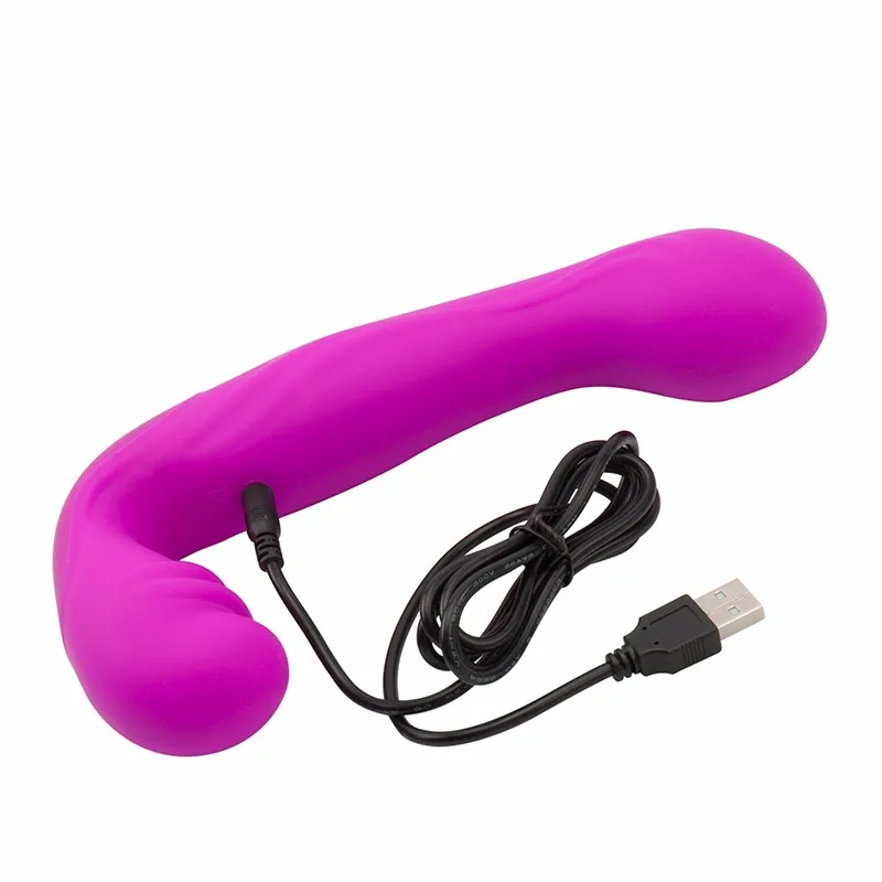 Pretty Love Strapless Strapon Dildo Dual Vibrators Rechargeable Lesbian Strap On Double Ended Dildos Sex Toys Sex Products