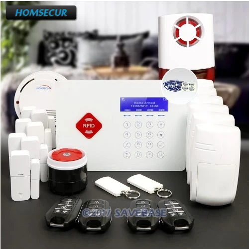 

HOMSECUR App Controlled Wireless GSM LCD Home Security Alarm System With Doorbell Function + 6 Pet Friendly PIR Sensor