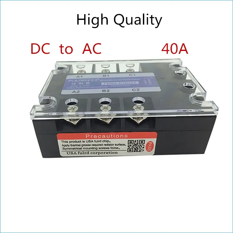 FDR3-D4840Z AC480V 40A DC управление AC трехфазный твердотельные реле SSR ac три с радиатором - Габаритные размеры: S