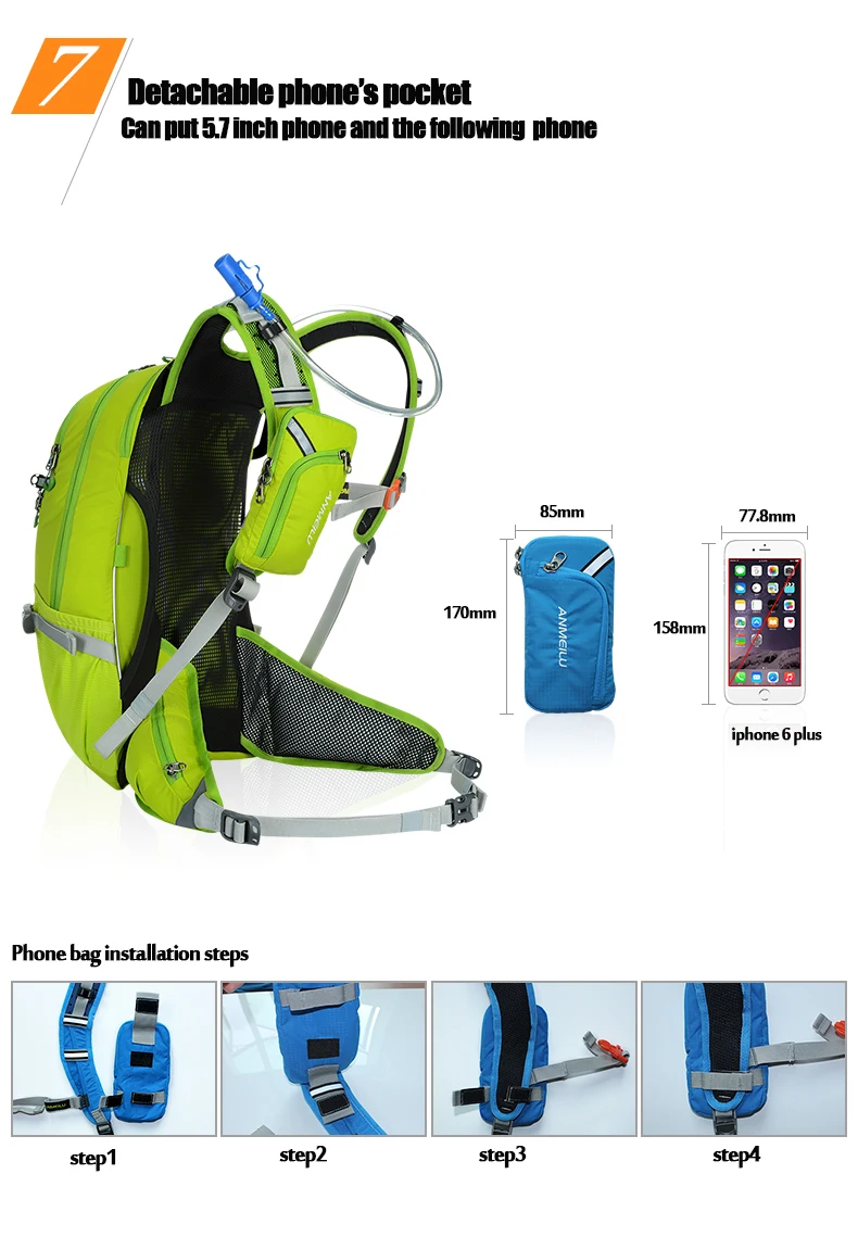 Flash Deal ANMEILU 20L Waterproof Breathable Bicycle Bag MTB Moutain Bike Hydration Backpack Nylon Travel Hiking Climbing Bag, No Water Bag 21 Flash Deal ANMEILU 20L Waterproof Breathable Bicycle Bag MTB Moutain Bike Hydration Backpack Nylon Travel Hiking Climbing Bag, No Water Bag 21