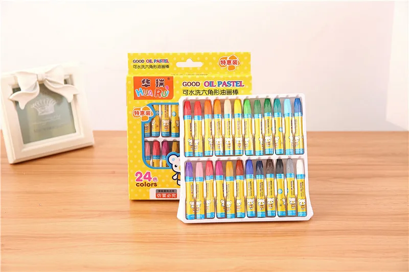 24 цветной восковой карандаш можно мыть масло пастельные палочки стираемые пластиковые пастели для рисования для детей школьные офисные художественные принадлежности
