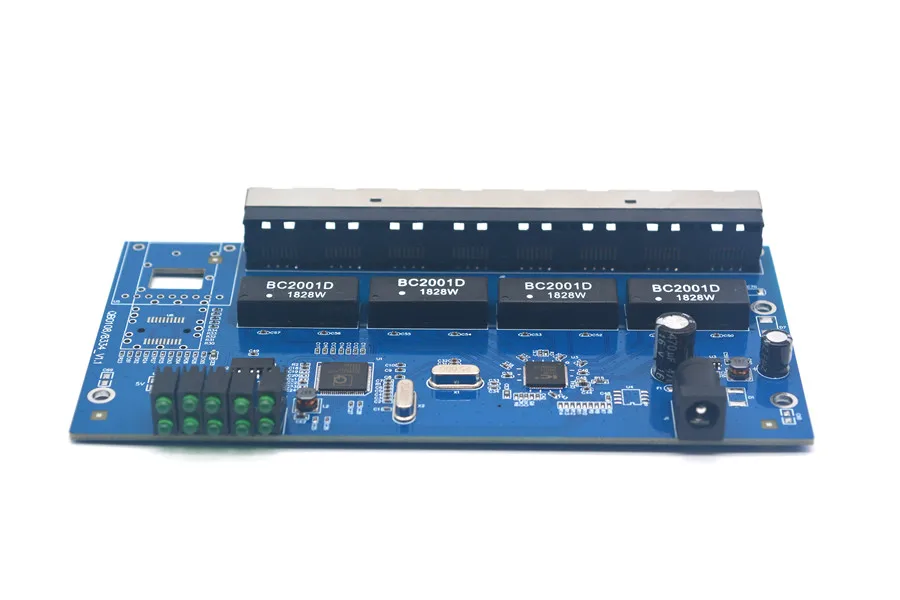 10/100/1000 M коммутатор Gigabit Ethernet 1G8E Ethernet волоконно-оптический Media Converter одиночный режим 8 * RJ45 1 * волоконный порт PCBA доска