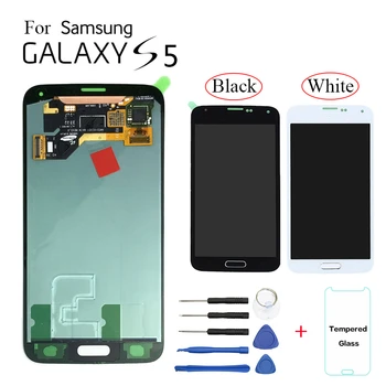 

AMOLED For Samsung Galaxy S5 G900 SM-G900F Display LCD Screen replacement for Samsung G900FD G9008W G900FQ lcd display module