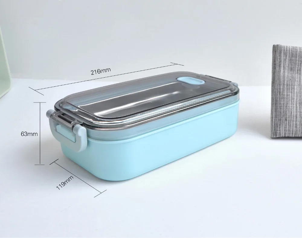 MeyJig Ланч-бокс из нержавеющей стали 800 мл-емкость для микроволнового нагрева портативная коробка для Бенто-ужина контейнер для еды для детей и взрослых