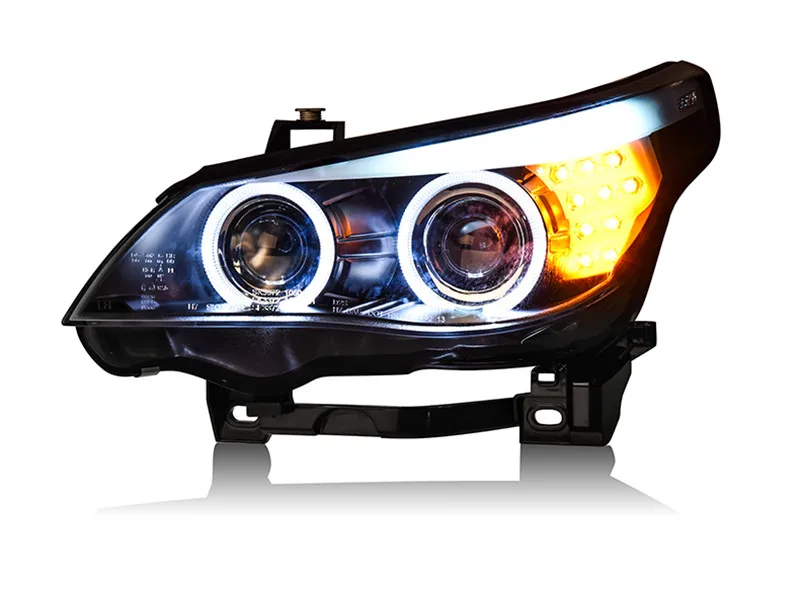 Автомобильная фара VLAND для BMW 520 523 525 530 E60 2004 2005 2006 светодиодные ангельские глазки H7