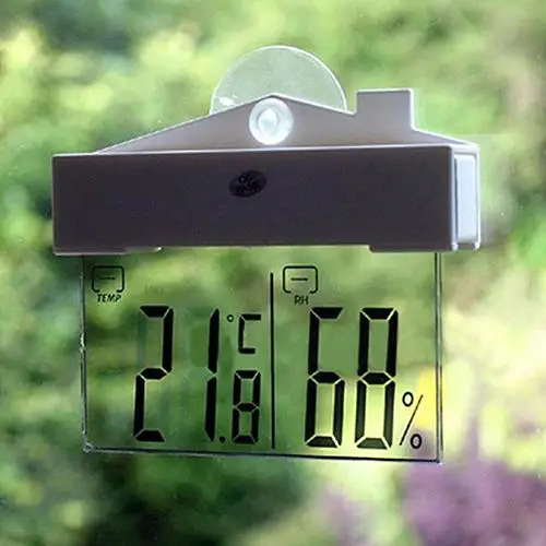 

LCD Digital Thermometer Hygrometer Meter Indoor Outdoor Temperature Display