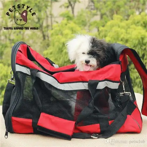 Breathable Dogs Travel Bags Oxford Mesh Pets Outdoor Carrier Breathable Dogs Travel Bags Oxford Mesh Pets Outdoor Carrier Portable Bag Carriage Travelling Supplies Accessories