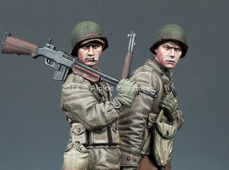 1/35 model kit resin kit    WW2 US Infantry Set (2 Figures) 1