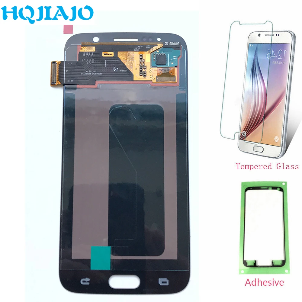 Супер Amoled ЖК экран для Samsung S6 G920F G920FD дисплей сенсорный дигитайзер Galaxy G920FQ|Экраны