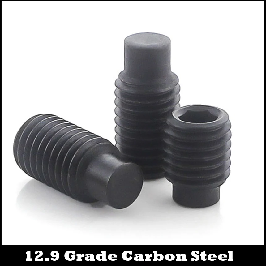

M10 M10*10/12/16/20 M10x10/12/16/20 12.9 Grade Carbon Steel Grub Cylinder Allen Head Hex Hexagon Socket Set Screw With Dog Point