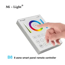 8 зон области milight 2.4 г rf Беспроводной LED контроллер RGB + CCT светодиодный Панель пульт дистанционного управления