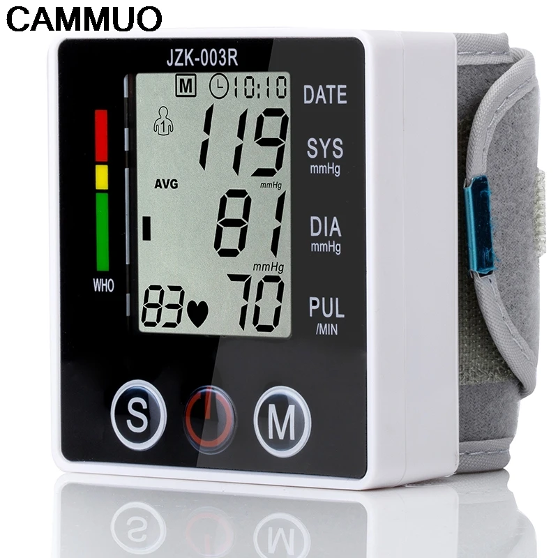 Здравоохранения электронные наручные Автоматическая цифровая крови Давление монитор Сфигмоманометр тепла Rate Monitor счетчик