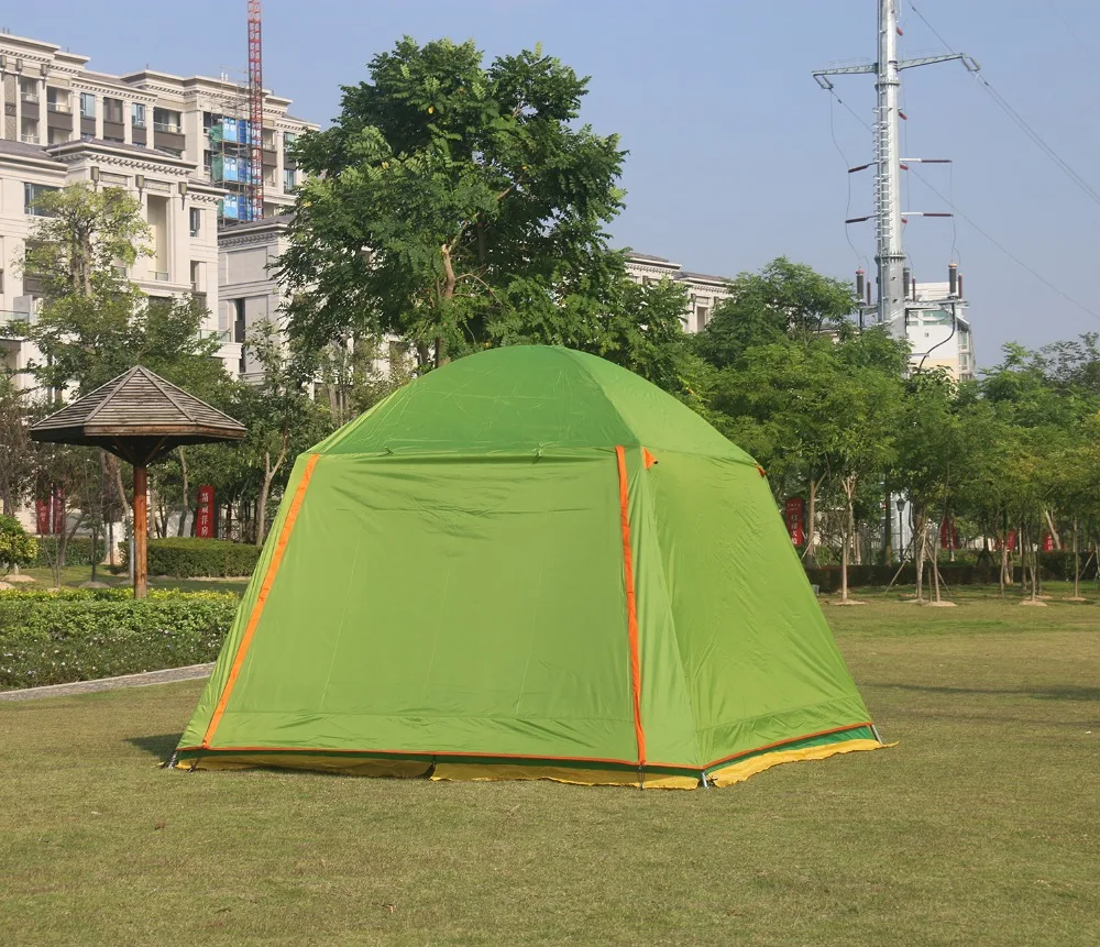 Large space 300*300*210CM 5-8person waterproof double layers camping tent with one pair of door poles | Спорт и развлечения