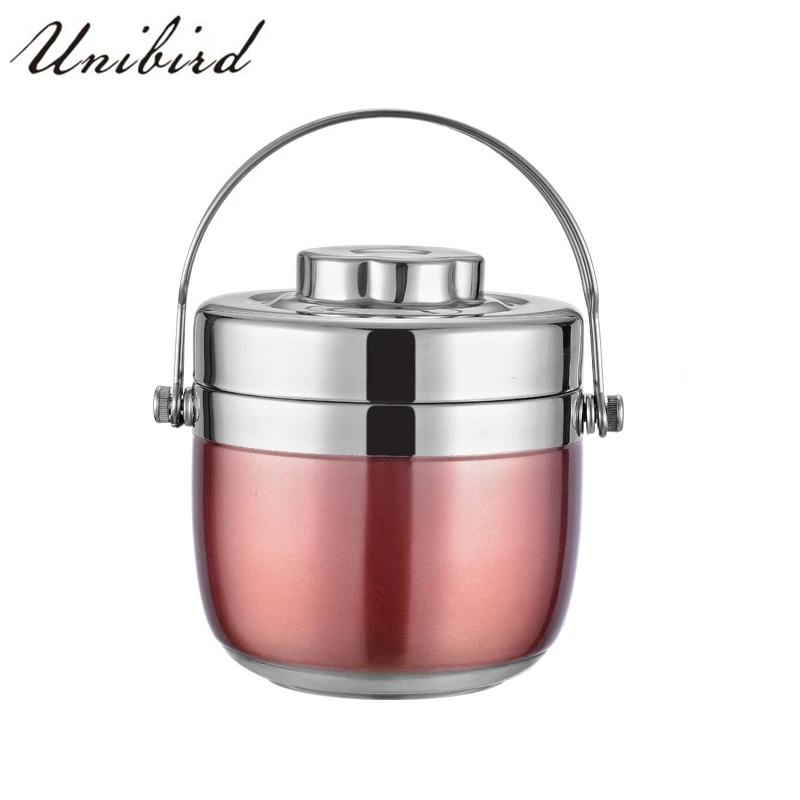 

Unibird Double Layer Portable Food Thermos Heated Lunch Box Thermo 1.5L Stainless Steel Vacuum Flasks School Food Container
