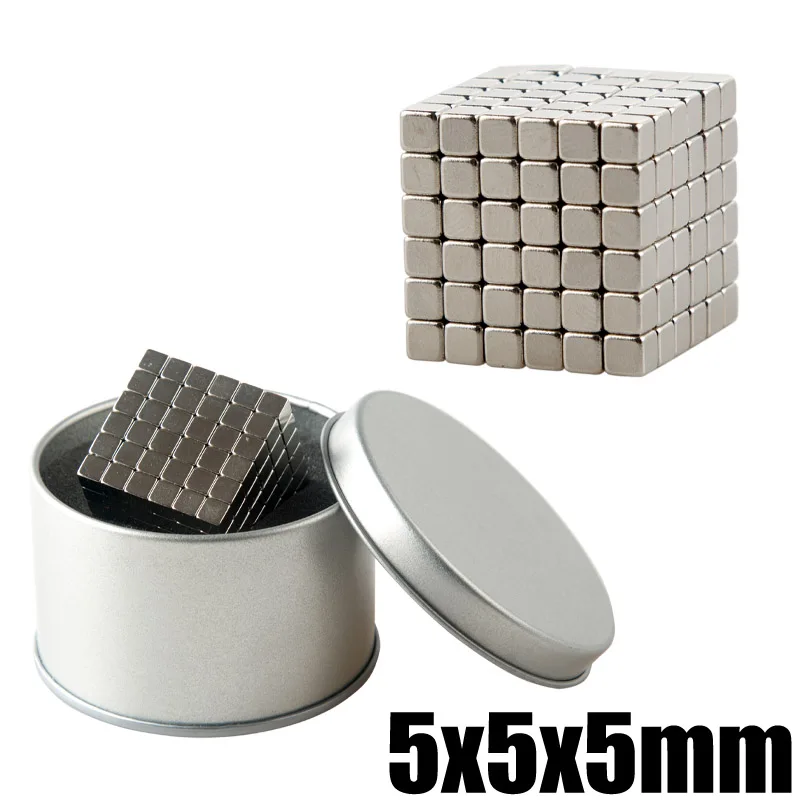 

216Pcs 5x5x5 Neodymium Magnet Box Packed 5mm Magic Magnetic Buck Cube Permanent Super Powerful Magnetic Magnets DIY Puzzle Cubes