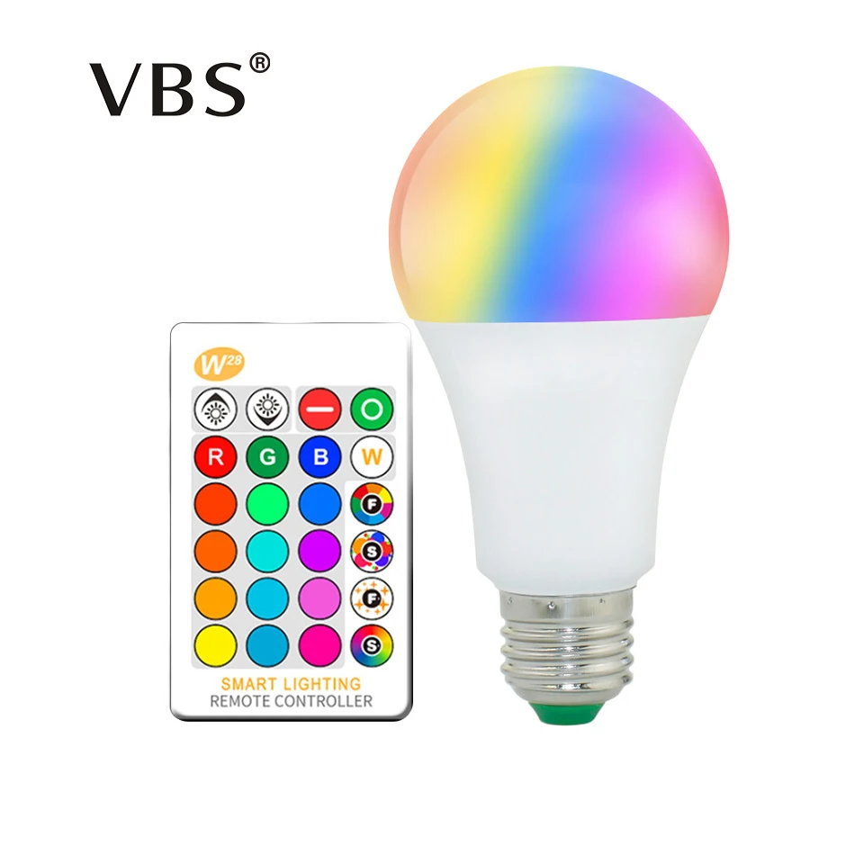 RGB Светодиодная лампа E27 220 в 110 В 2835SMD 5050 SMD 5 Вт 10 15 RGBW RGBWW полный 16 цветов с ИК