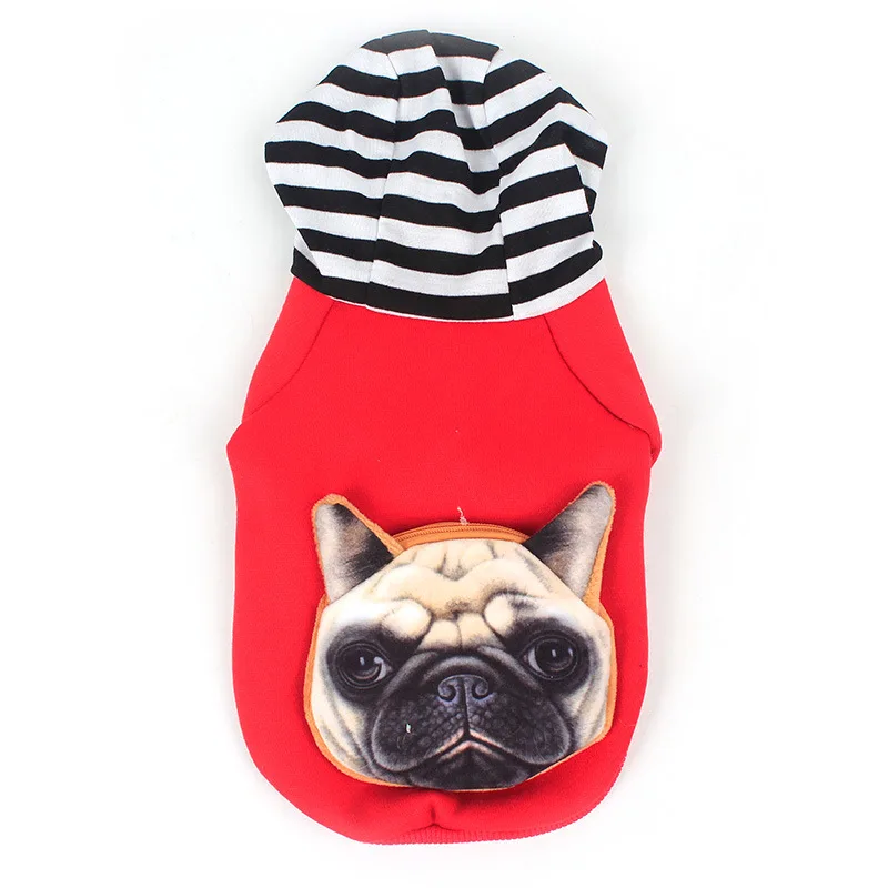 

New Dog Costume Fleece Pet Puppy Clothes 3D Dog's Head Backpack Pet Cat Small Dog Coat Hoody Fashion Pet Apparel S M L XL 2XL