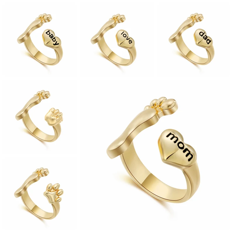 Cute Love Heart Rings For Women Men 