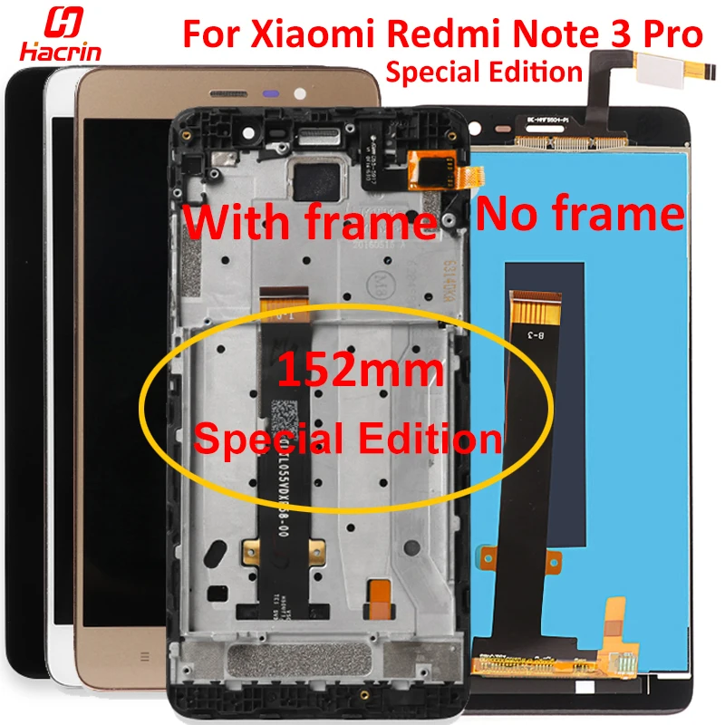 

For Xiaomi Redmi Note 3 Pro Special Edition LCD Display+Touch Screen With Frame for Xiaomi Redmi Note 3 SE Global Version 152mm