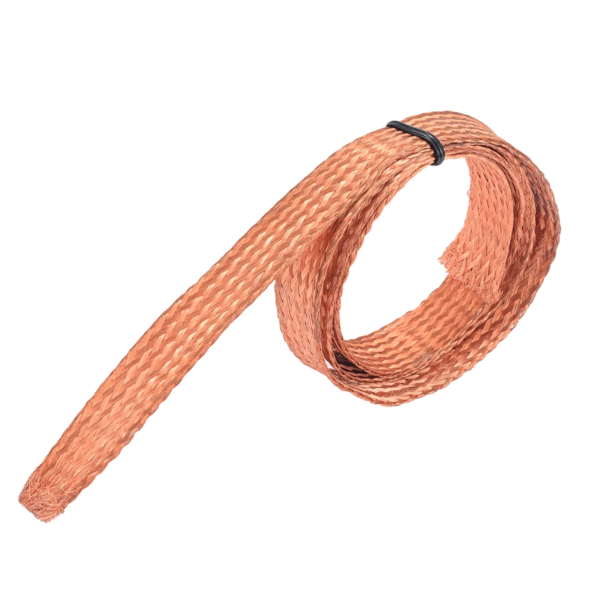 Flat Pure Copper Braid Cable Bare Ground Lead Copper Braid Wires 1m 3.3ft x 15mm