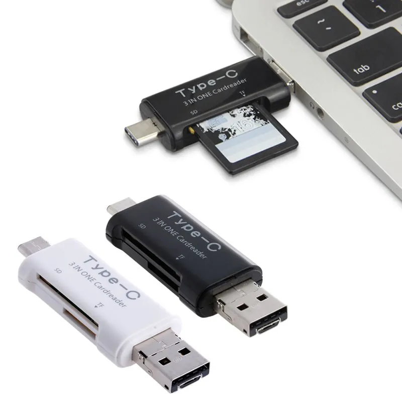 3in1 USB3.1 Тип c USB-C TF SD Card Reader адаптер для Планшеты