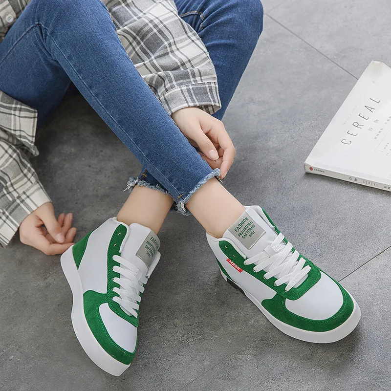 Haute Casual Femmes Simples rouge Filles Ceinture Hiver Femelle Étanche Chaussures vert En De Cuir Appartements Augmenté 2018 Gris Automne Étudiant Nouvelle top xYvqw1zE