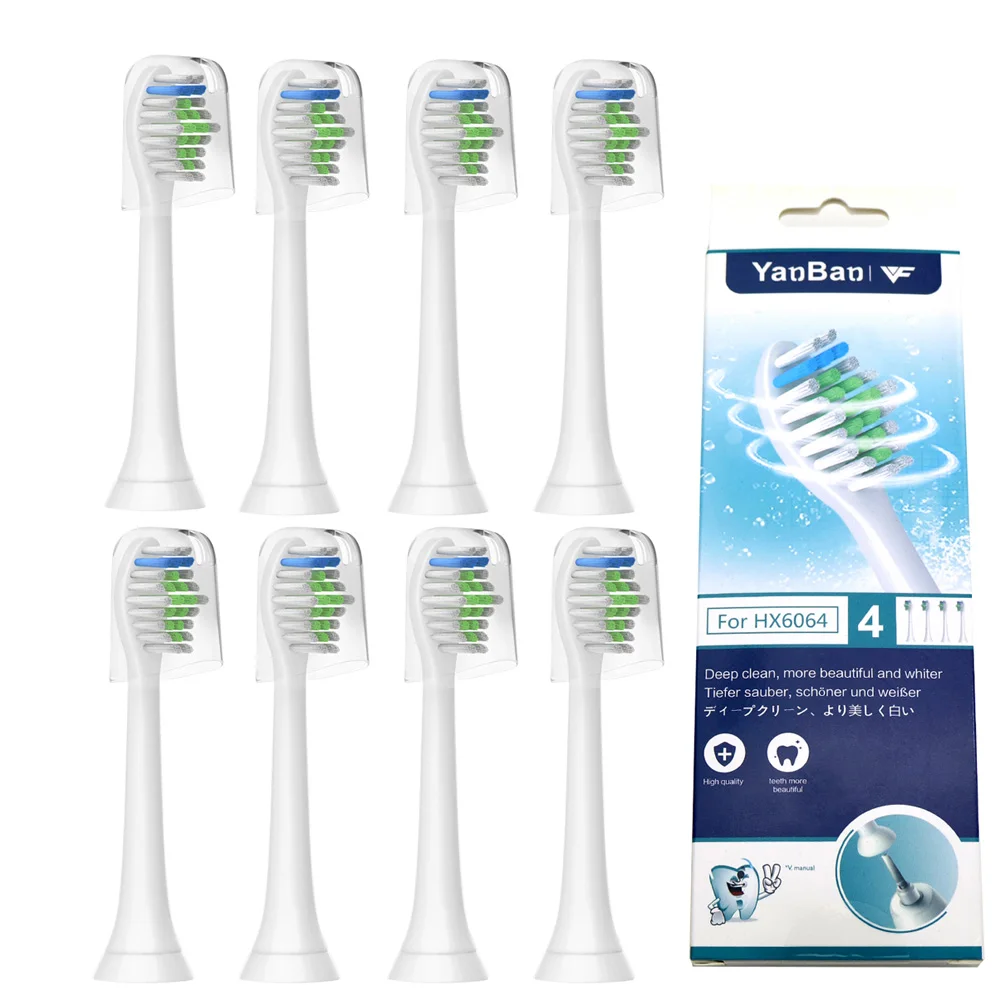 8Pcs/lot TOOTH BRUSH HEADS For HX6912 HX6930 HX6932 X6933 HX6942 HX6730 HX6731 HX6732 HX6780 HX6781 HX6782 HX6902 HX6910